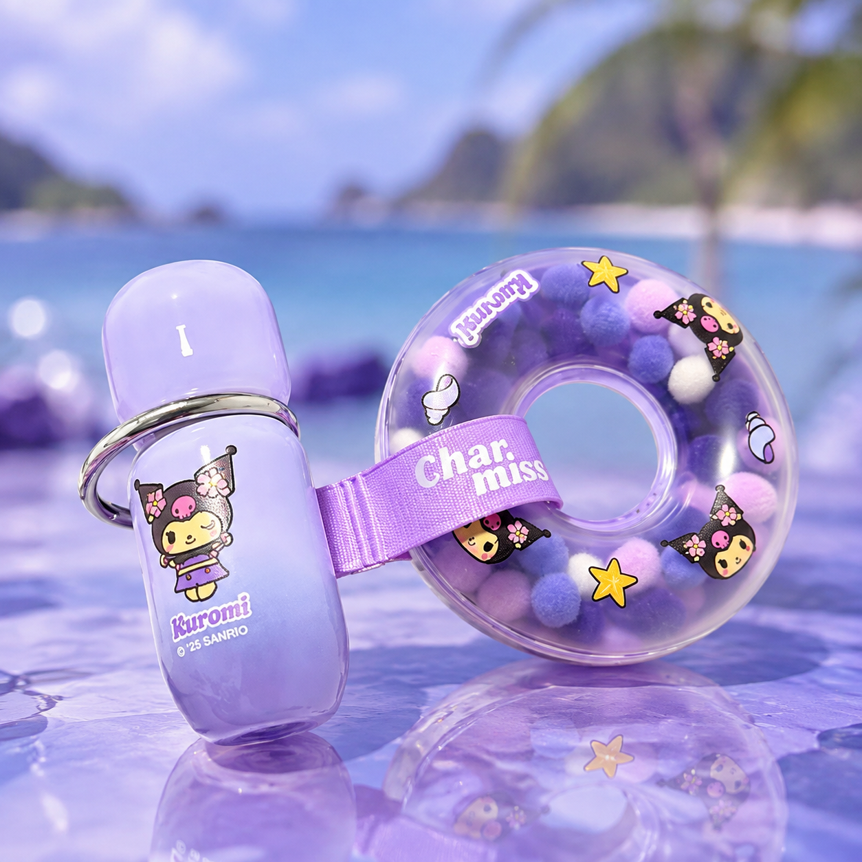 Kuromi Purple Fragrance Gift Set with Cute Pom-Pom Bag