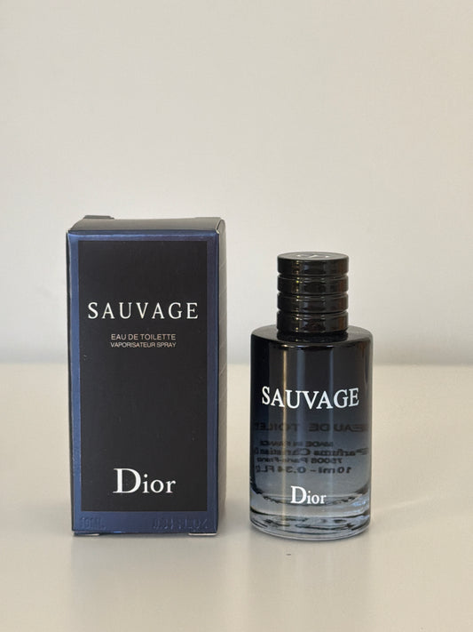 Dior Sauvage Mini Perfume 10ml bottle and box